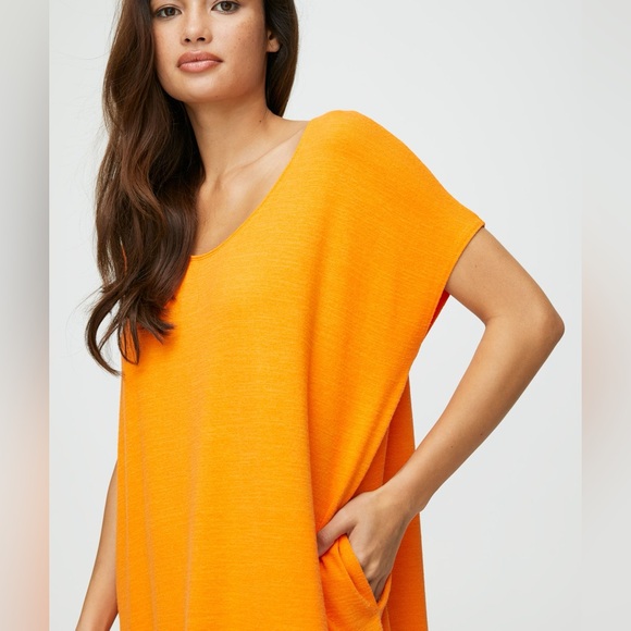 Wilfred Free Lorelei Scoop Neck Dress in Heathered Forest Green - Picture 10 of 10